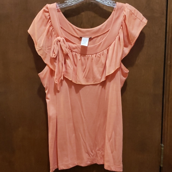 Peach Ruffled shirt by Mark (Avon) XXL EUC - Picture 8 of 9